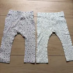 花柄ベビースパッツ2点セット　80センチ