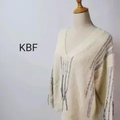 P293アーバンリサーチ長袖ニットセーターVネックウールコットンホワイト白秋冬