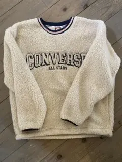 CONVERSE フリース スウェットシャツ アイボリー