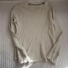 GLOBAL WORK アイボリー ワッフルニット Mサイズ