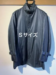 メンズ　ビジネス　ステンカラーコート　黒のサムネイル