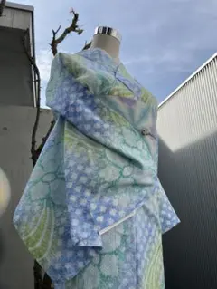 有松絞り浴衣 新品 仕立て上りhanashibori青地 - メルカリ