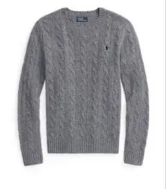 Polo Ralph Lauren ケーブルニットセーター Sサイズ グレー
