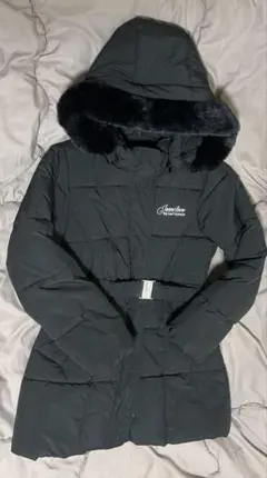 定価1万 JENNI ブラック中綿コート ファー付き 140