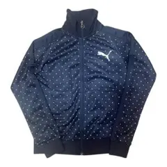 y2k 韓国　PUMA ネイビー ドット柄 ジップアップジャージ