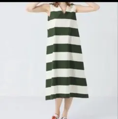 UNIQLO　Marimekko　ボーダーフレアワンピース　XＬ