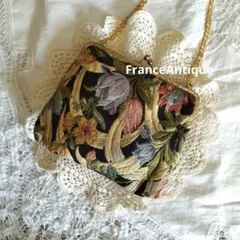 フランスアンティークヴィンテージプチポワンがま口バッグ*ヨーロッパ*ヨーロピアン