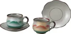 新品 九谷焼 コーヒー ペア 連山 カップ マグカップ