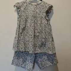 BEBE セットアップ　花柄　150cm　水色のサムネイル