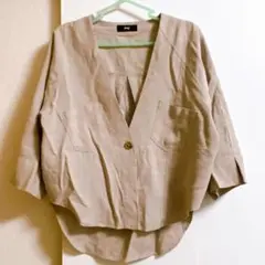 OSMOSIS loaf ベージュ ノーカラージャケット