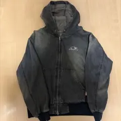 9090 Heisei Logo Denim Zip Hoodie