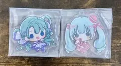B38 初音未來 變形壓克力鑰匙圈 附掛繩 2入組