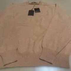 新品・タグ付き　BOBGALFT 丸首カシミヤ100%セーターL オレンジ