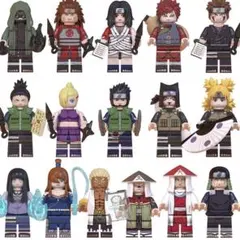 レゴ互換 ナルト シリーズ キャラクター 16体セット (B) ミニフィグ