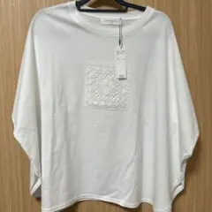 natural by clip モチーフレースTシャツ ホワイトのサムネイル