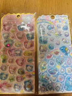 ウォーターシール ぷくぷくあわわちゃん ふわらび ボンボンドロップ 2枚セット