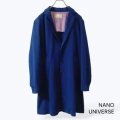 試着のみ NANO UNIVERSE チェスターコート ロングコート ブルー M