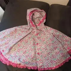 orangebonbon 花柄レインポンチョ 80～90
