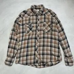 Wrangler ラングラー 長袖 ネル チェックシャツ ウエスタンシャツ