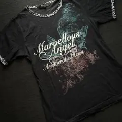 00s Place Plan バタフライ ラメ 豹柄Tシャツ y2k グランジ