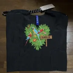 D.KELLY 刺繍トートバッグ ブラック