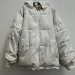 アズノウアズピンキー ホワイトorベージュ ダウンジャケット リバーシブル