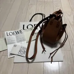 【美品】ロエベ ハンモック ドローストリングミニショルダーバッグ ミニ タンのサムネイル