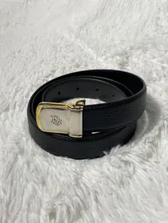 Christian Dior レザーベルト ブラック ゴールド　ユニセックスのサムネイル