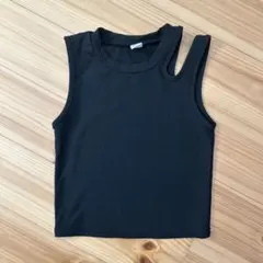 【着用1回】シーイン　キッズ　タンクトップ　黒　7Y