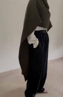 [digne] ディニュ　throw shawl cort 《khaki》