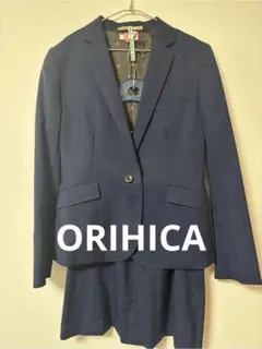 ORIHICA レディース スーツ セットアップ ネイビー チェック柄9号 7号