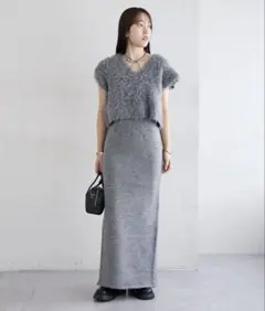 最終価格　シャギーベストワンピースSET