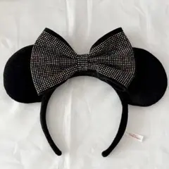 ミッキー耳 ビジュー付きカチューシャ