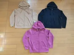 ユニクロ　３色３枚セット　パーカー・Ｌサイズ