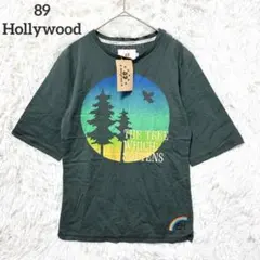 新品　89 Hollywood Tシャツ　グリーン　M 半袖　ヤシの木　コットン