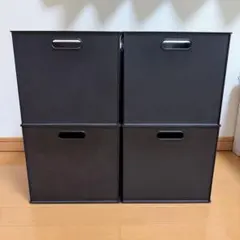 ニトリ バスケット Nインボックス レギュラー ブラック4個