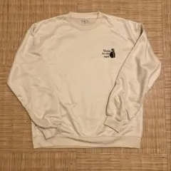 クリーム色 クルーネック トレーナー