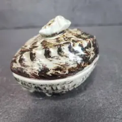陶器 香合 蓋物 茶道具 貝殻モチーフ