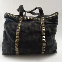 ヒステリックグラマー カモフラージュ柄 スタッズ トートバッグ