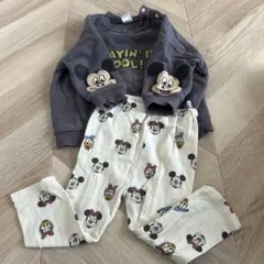 ミッキーマウス スウェット＆パンツセット 80