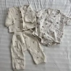 H&M オーガニックコットン 動物柄 3点セット 86cm