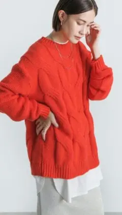 セレクトモカ　セーター　ニット　ケーブルニット