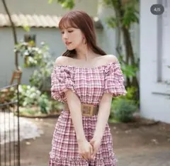 【訳あり】ミストレアス Plad Sucker Belt set Dress