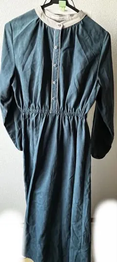 【春にオススメ☘️】バンドカラーレディースワンピース