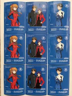 【非売品】エヴァンゲリオンキャラクターステッカー9枚 （3枚セットx 3)