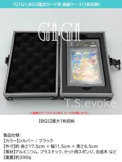 「G1G1」BGS鑑定カード用 高級ケース(1枚収納) シルバー/ブラック