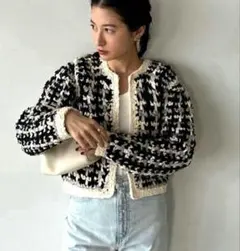 VINTAGE TAPE HAND KNIT CARDIGAN　CLANEのサムネイル