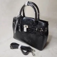 新品タグ付き✨PAUL MAGE クロコ型押し ハンドバッグ ショルダーバッグ