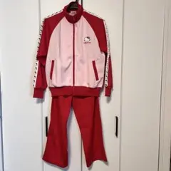 ☆美品☆ GALFY ガルフィーセットアップ ジャージ 赤 豹柄 ビッグロゴ
