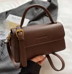 残り1点⚠️ZARAジャンル 海外ブランド ショルダーバッグ 焦茶色 シンプル